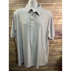 Chase 54 White Green All‑Over Print Performance Men’s Polo — Size XL